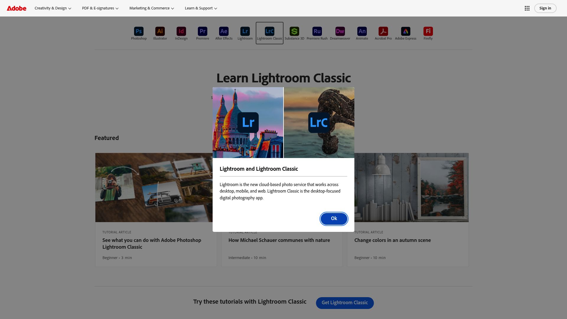 Adobe Lightroom interface showing post-processing of a shopping mall photograph