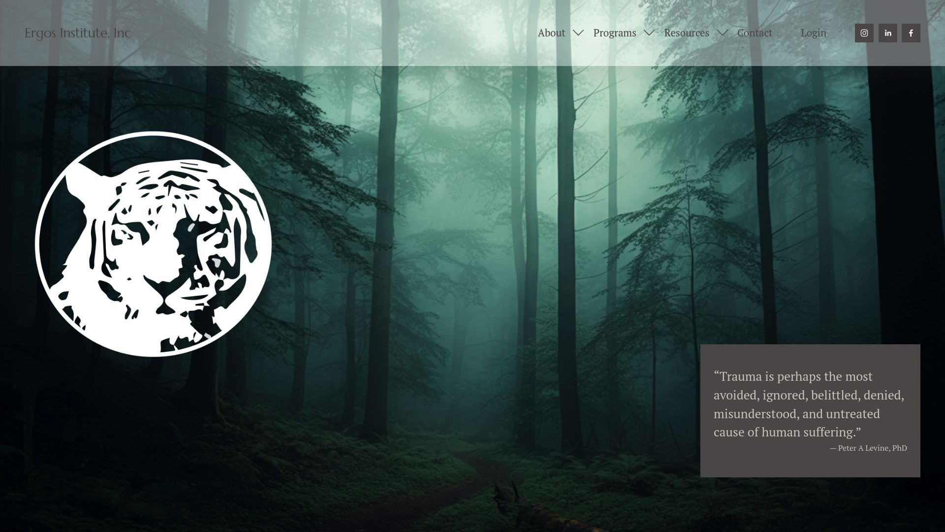 Screenshot of the APF Somatic Experiencing website showing the book Réveillez le tigre in their resource list