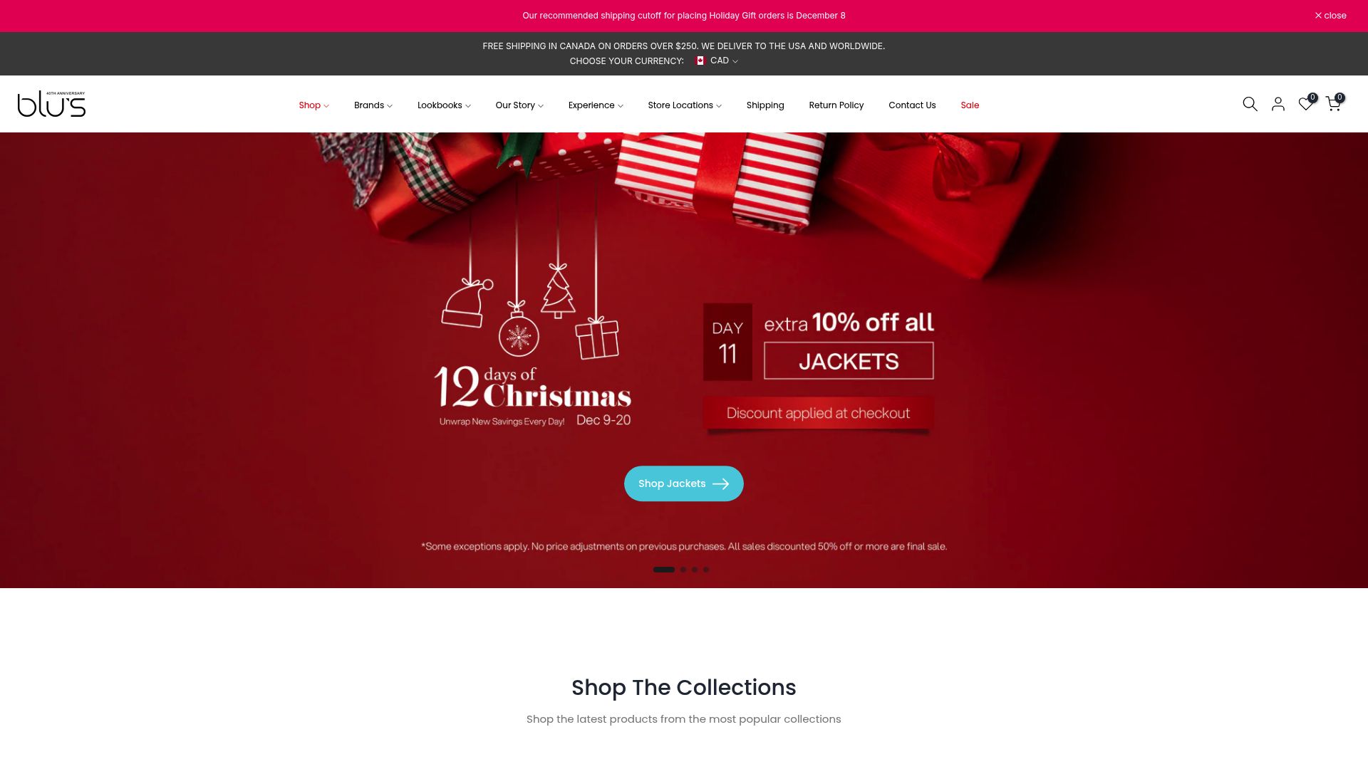 Screenshot of Blus.com article about dressy casual trends showing diverse models