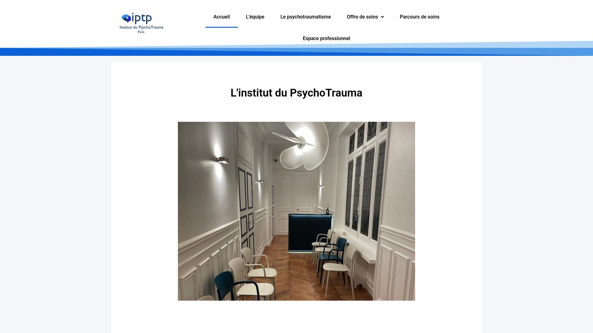 Screenshot of Institut Psychotrauma website showing Somatic Experiencing definition