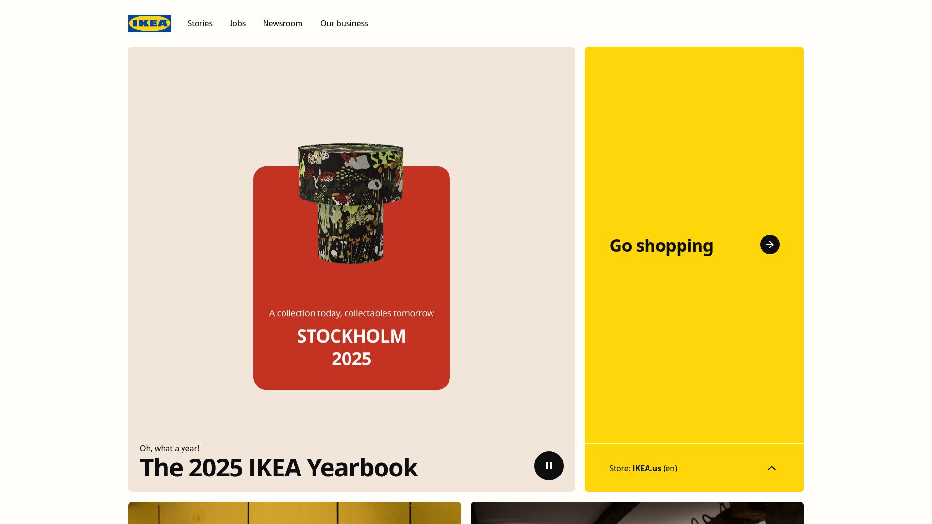 IKEA website gallery section showing various hallway furniture arrangements and storage solutions