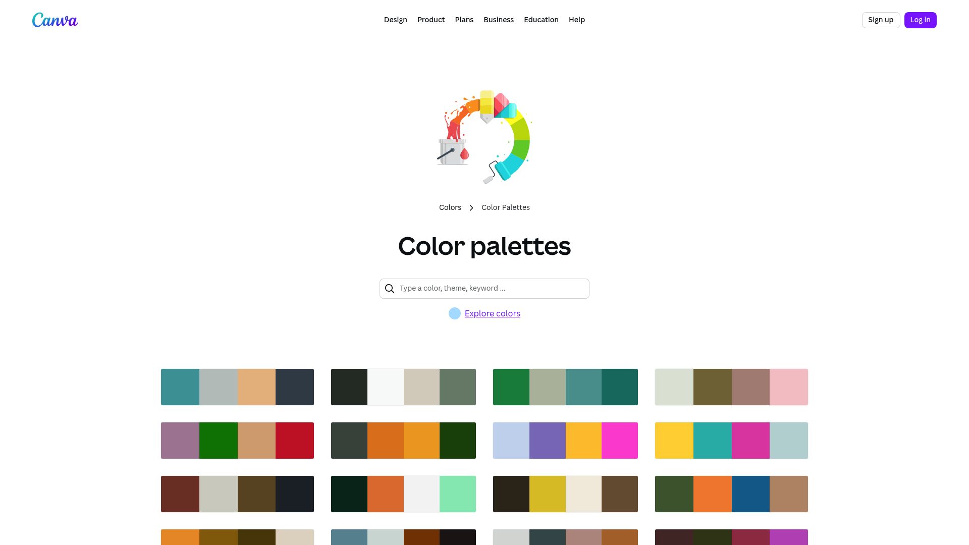 Screenshot of a color harmony guide or moodboard showing curtains matching sofa cushions