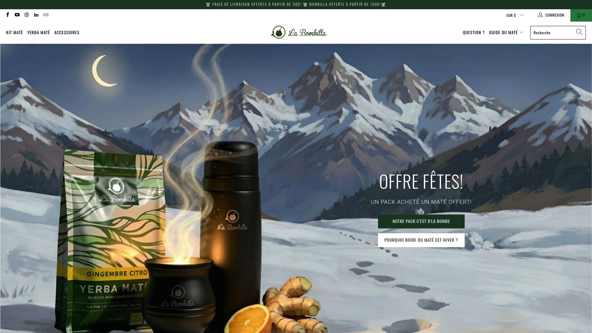 Screenshot of La Bombilla website showing their transparency regarding producers and origin map