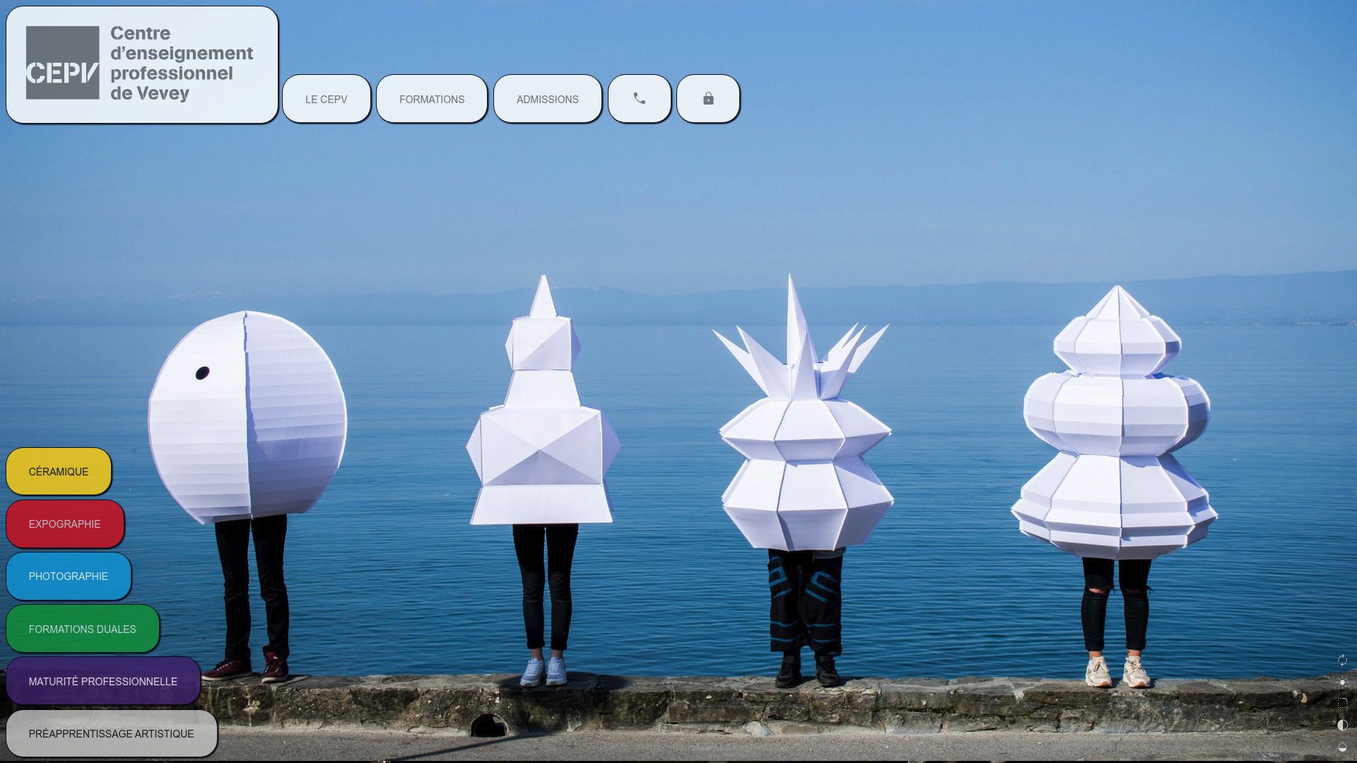 Homepage of CEPV school showing photography curriculum