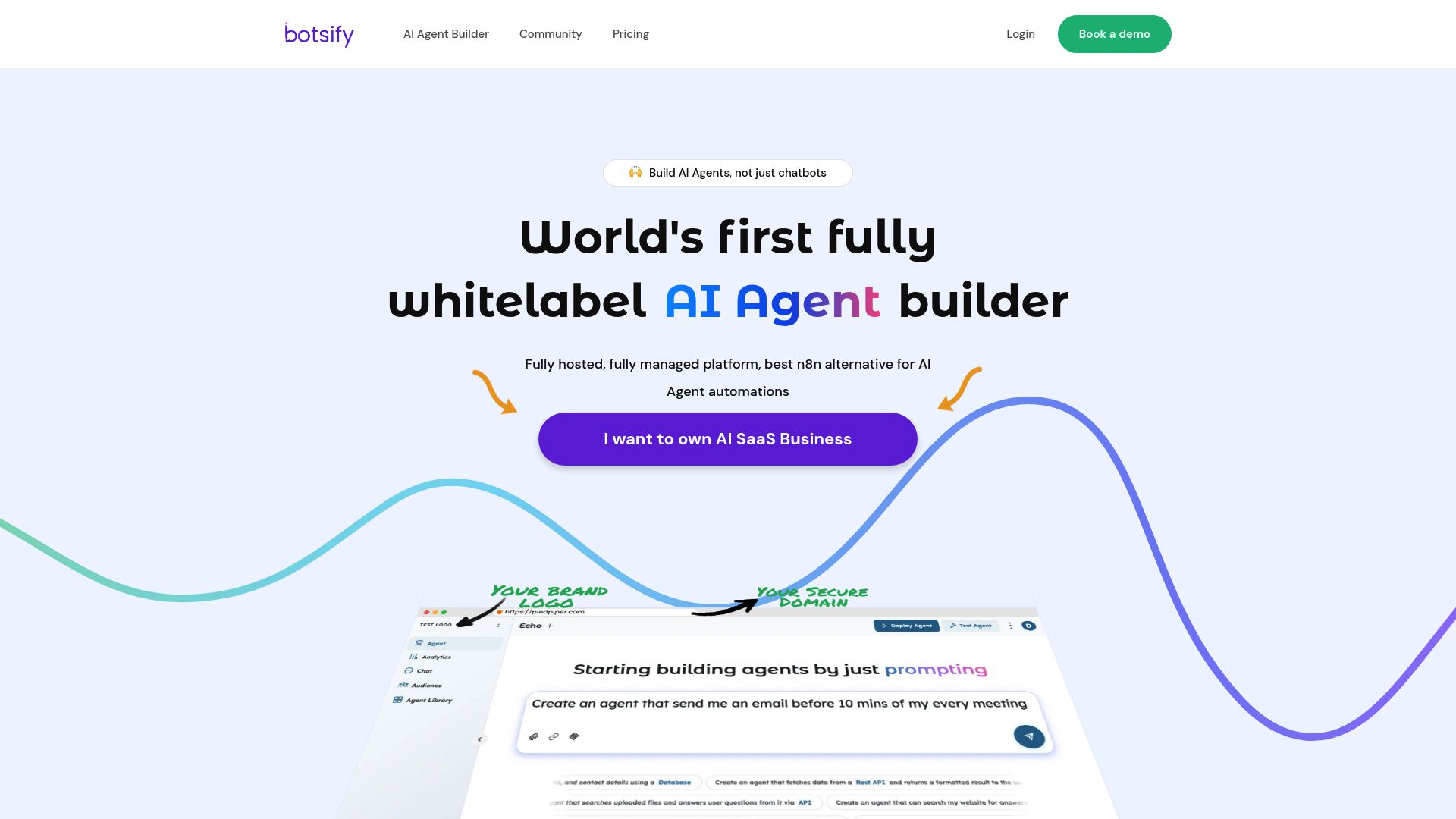 Screenshot of the Botsify website showing an article about SEO software features