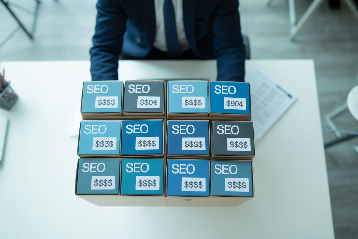 A chart comparing 8 SEO tools for small businesses, showing affordability on the x-axis and key features on the y-axis, helping users visually select a tool based on their budget and needs.