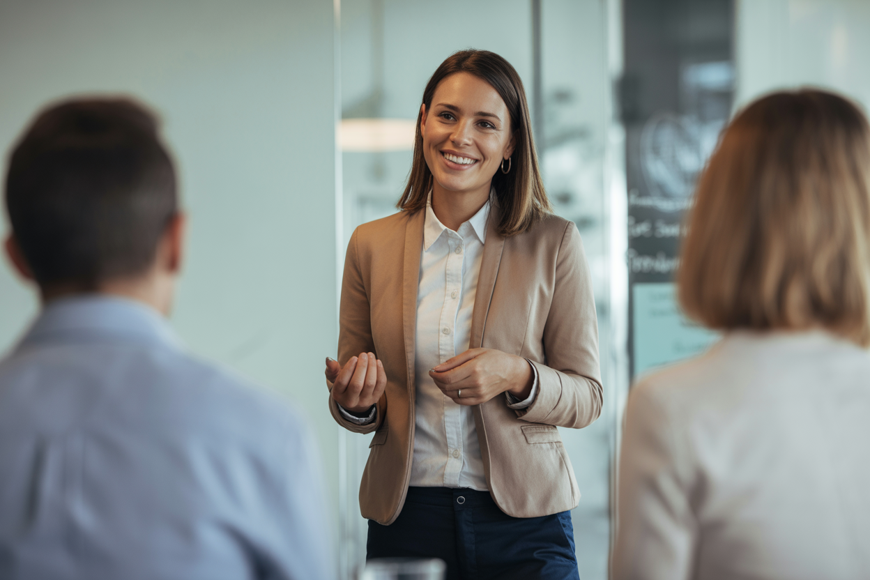 An infographic that shows the balance between personality and credibility, with a scale tipping from 'Too Playful' to 'Too Formal,' and a sweet spot labeled 'Engaging & Trustworthy' right in the middle.