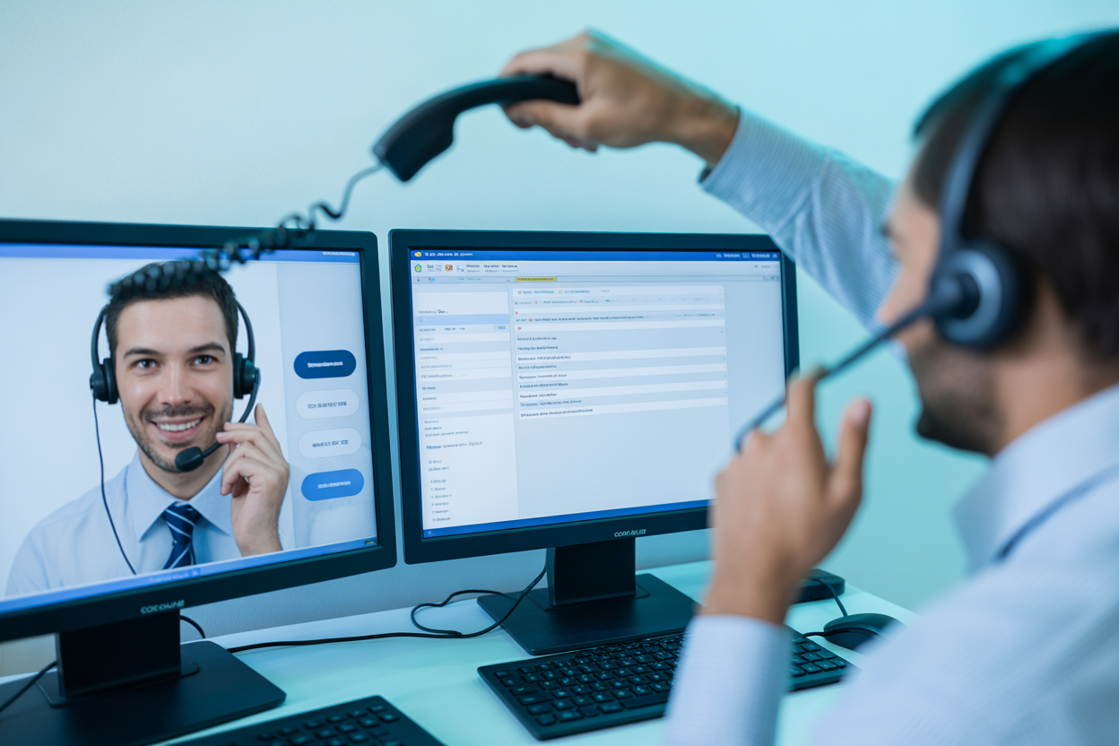 Diagramme montrant le flux d'un appel client géré par Poly AI, de la prise en charge instantanée à la résolution automatisée ou à l'escalade transparente vers un agent humain.