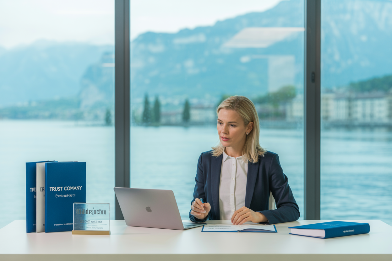 Infographie présentant les 7 critères essentiels pour choisir une fiduciaire à Lausanne : Expertise, Réputation, Transparence, Qualité, Services, Outils, et Prix.