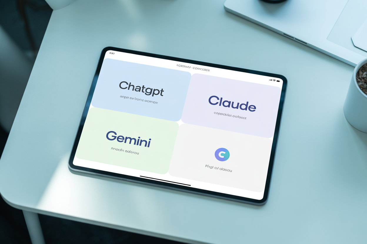 A comparison chart of top free general-purpose AI chat platforms like ChatGPT, Claude, and Gemini, showing their key features and best use cases.