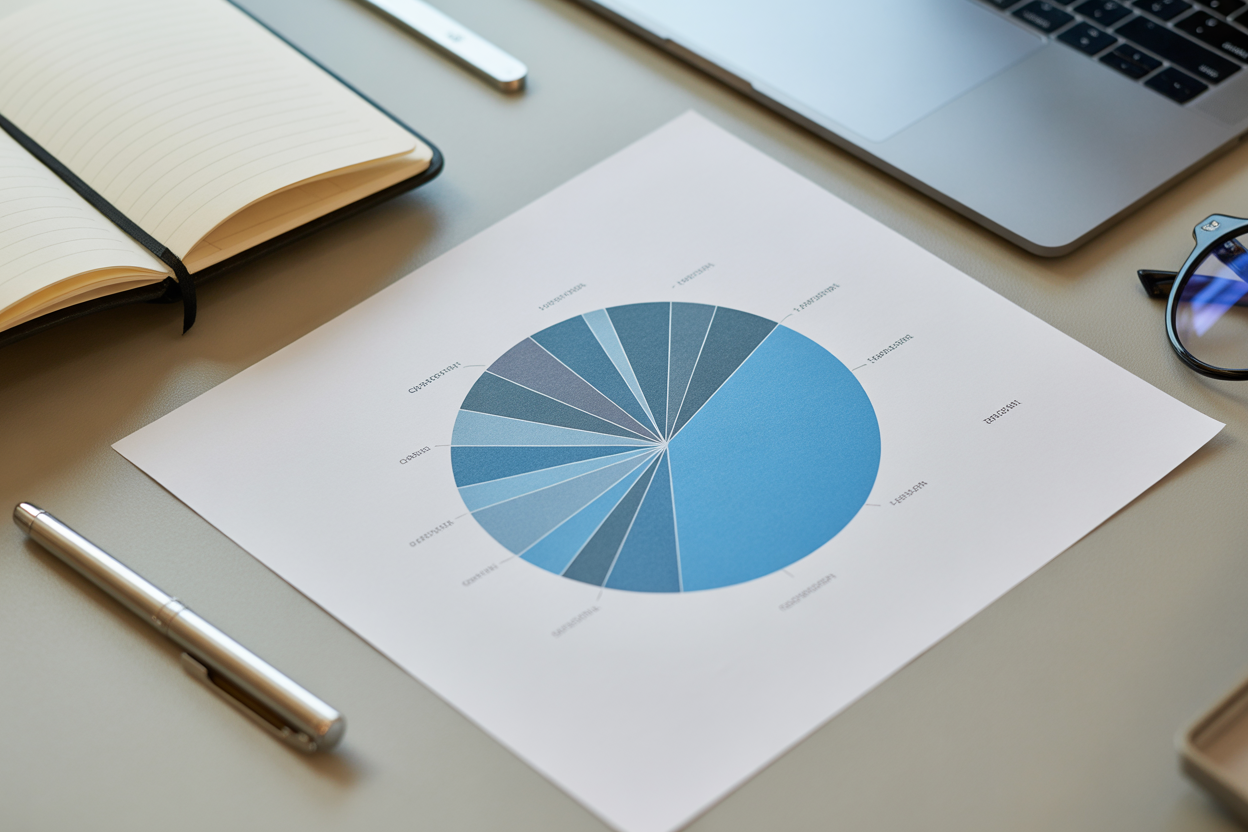 A pie chart that breaks down where the money goes for Swiss social charges (AVS/AI/APG, AC, LPP, AF) as a percentage of a gross salary.