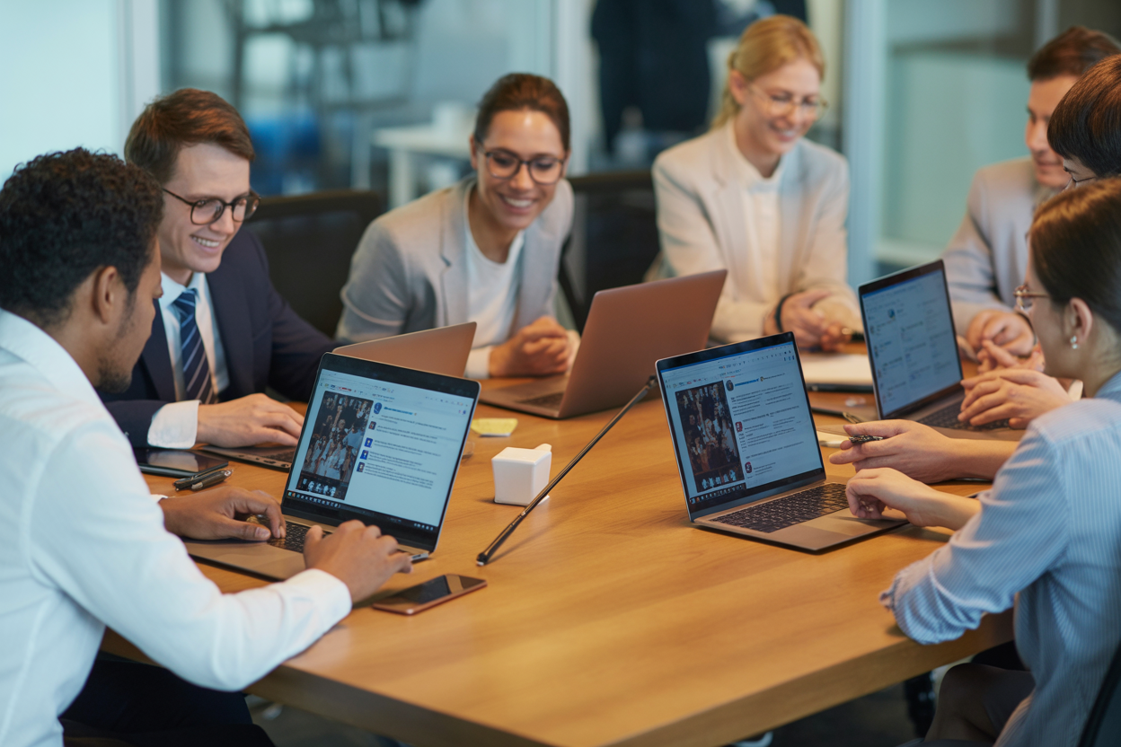 An infographic called 'The Power of Authentic Content.' It shows how telling human stories, getting involved in the community, and sticking to your brand values leads to more loyal and trusting customers.