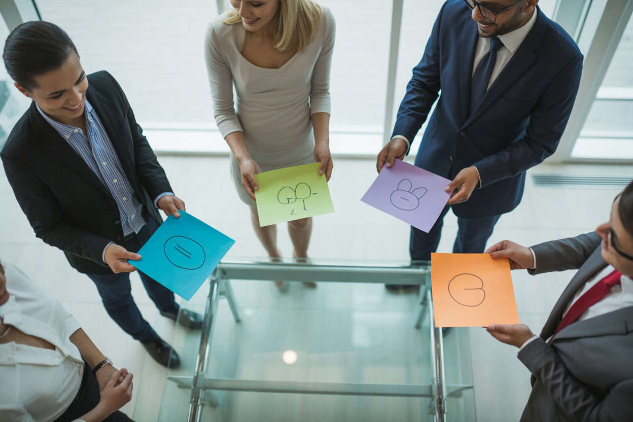 Diagramme illustrant les 5 composantes des objectifs SMART : Spécifique, Mesurable, Atteignable, Réaliste, Temporellement défini, avec des icônes pour chaque composante.