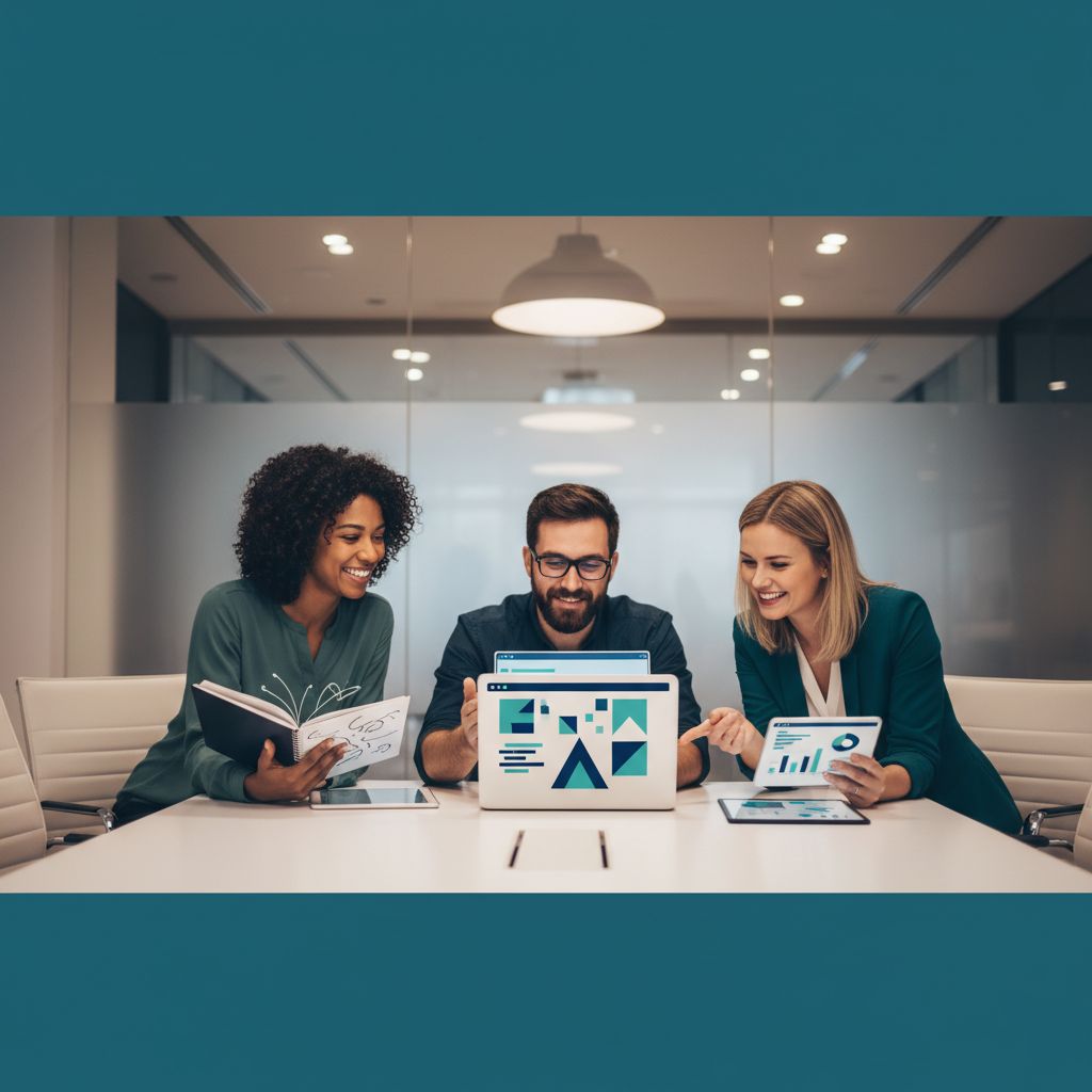 A venn diagram showing the intersection of Content, IT, and Marketing teams, with 'Successful Enterprise SEO' at the center, highlighting shared goals like site speed and content deployment.