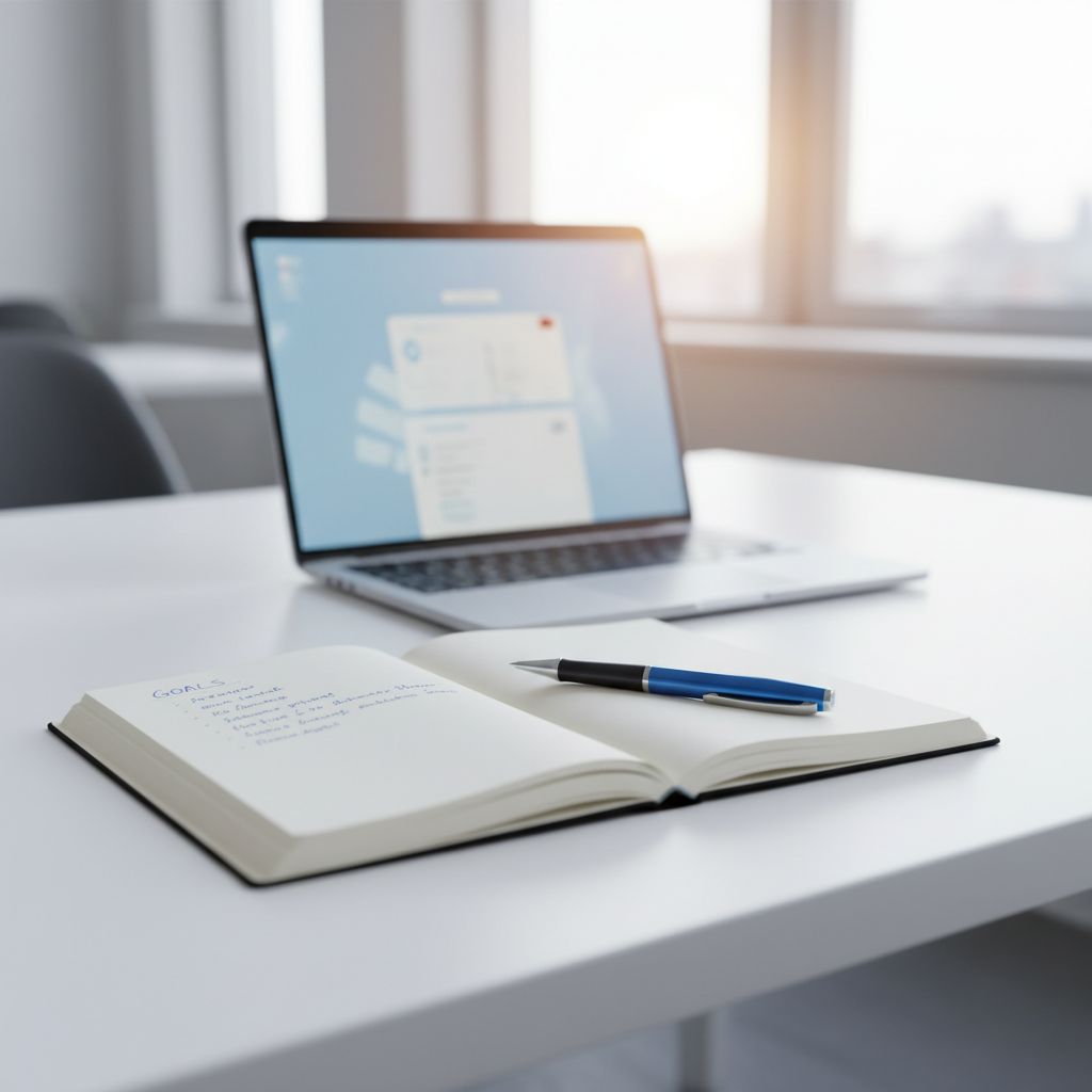 Diagramme illustrant les 5 composantes des objectifs SMART : Spécifique, Mesurable, Atteignable, Réaliste, Temporellement défini.