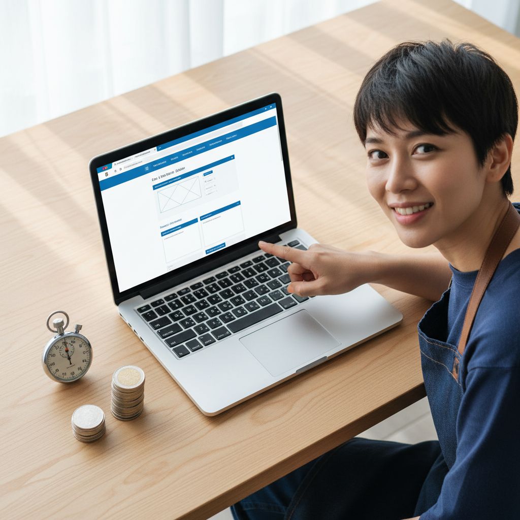 An infographic that breaks down the perks of AI website builders for small businesses, focusing on how fast, affordable, and easy they are.