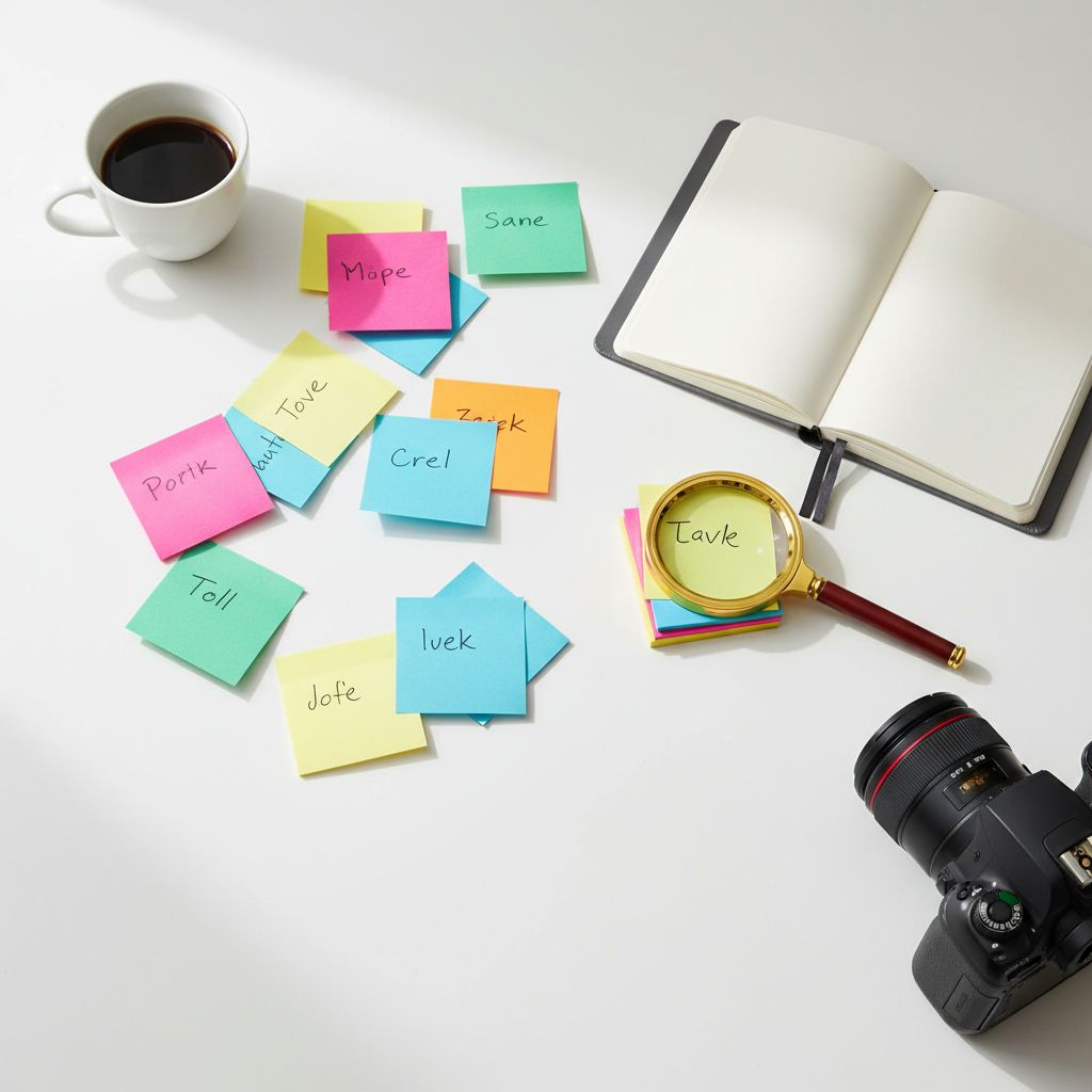 An infographic showing icons for SEO stuff like meta tags, keywords, and sitemaps, all connected to a central brain icon labeled 'AI-Powered SEO'.