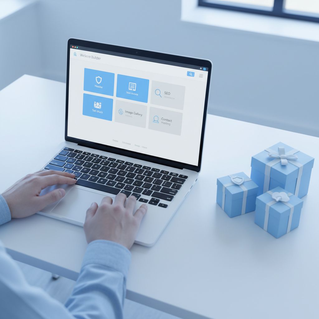A simple flowchart that shows how an AI builder works: you put in your mission and goals, and it pops out a website with text, pics, and even donation forms.