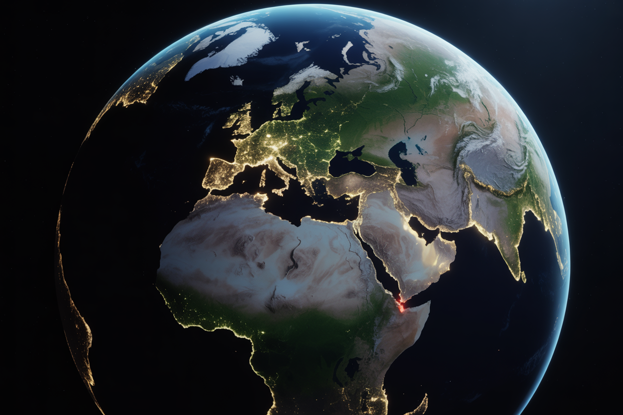 Carte du monde mettant en évidence les foyers de tensions géopolitiques en août 2025 comme l'Ukraine, Gaza et la mer Rouge.