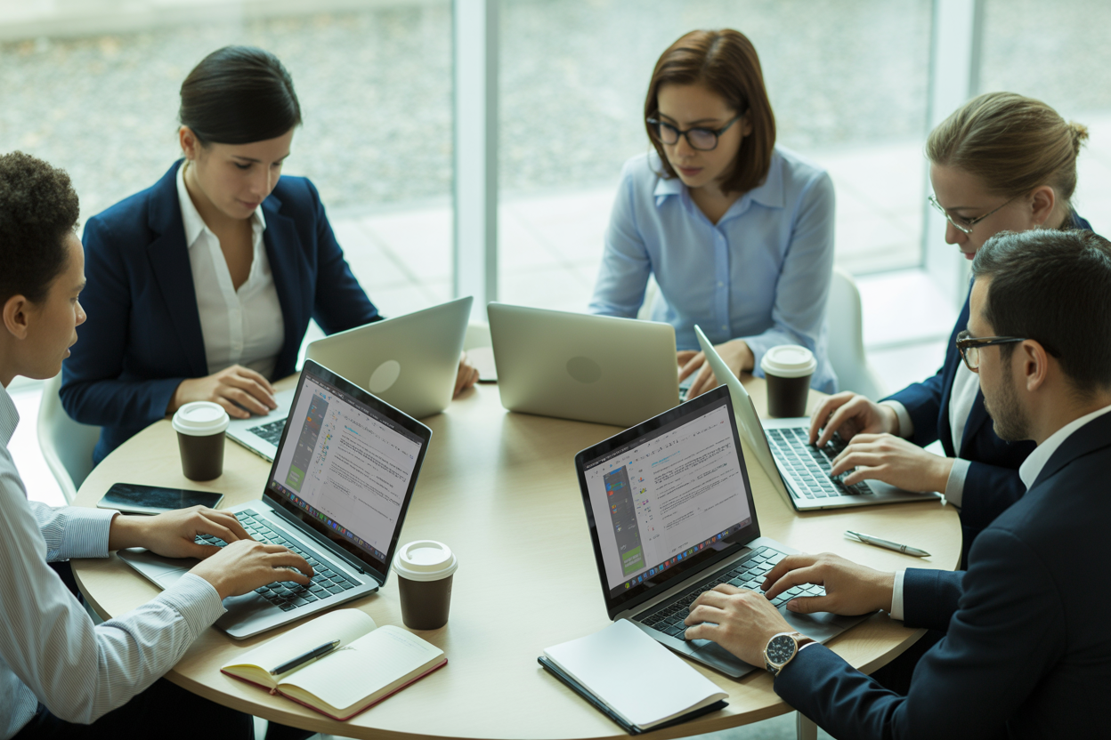 A circular diagram showing the five steps of the sentence rewrite workflow: 1. Find the Core Idea, 2. Say It Your Way, 3. Cut & Clarify, 4. Check the Flow, 5. Polish with Tools.