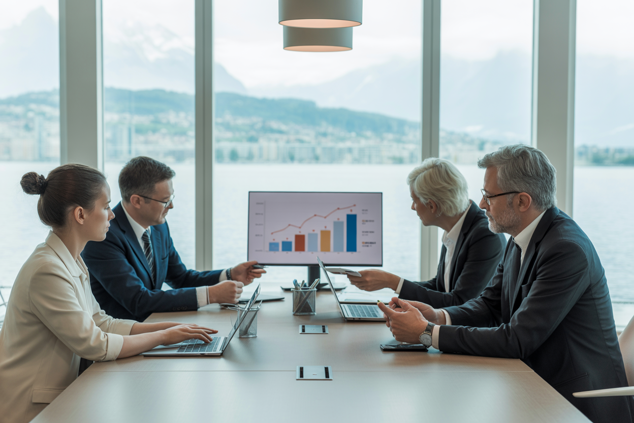 Diagramme montrant le cycle de vie d'une entreprise et les services fiduciaires correspondants à chaque étape : création, croissance, maturité et optimisation.