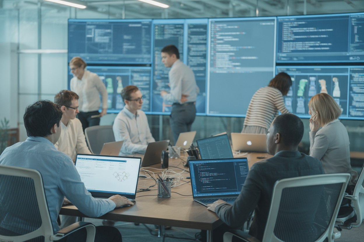 Diagramme montrant le cycle de vie d'une API en tant que produit, de la conception et du développement au marketing, au support et à la monétisation.