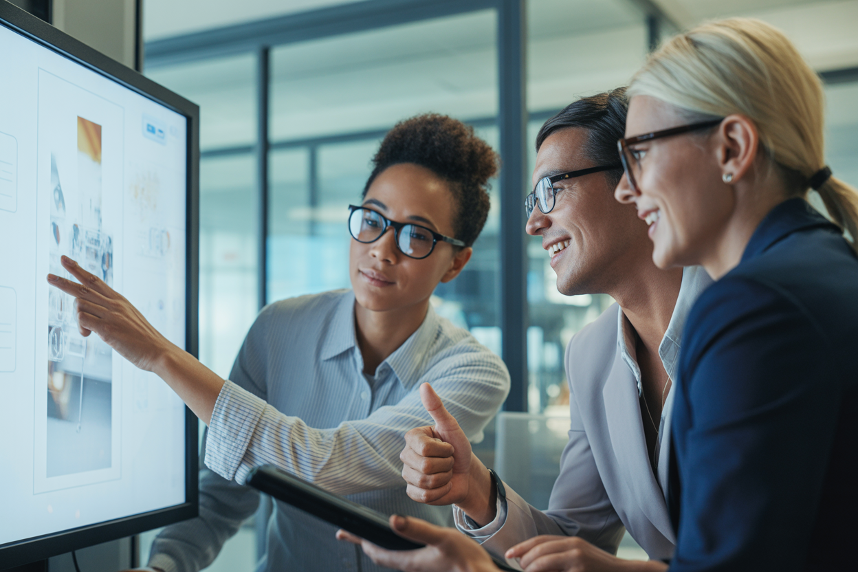 Un organigramme simple montrant le processus en 3 étapes : 1. Génération IA, 2. Humanisation (émotion, style, personnalisation), 3. Validation humaine.