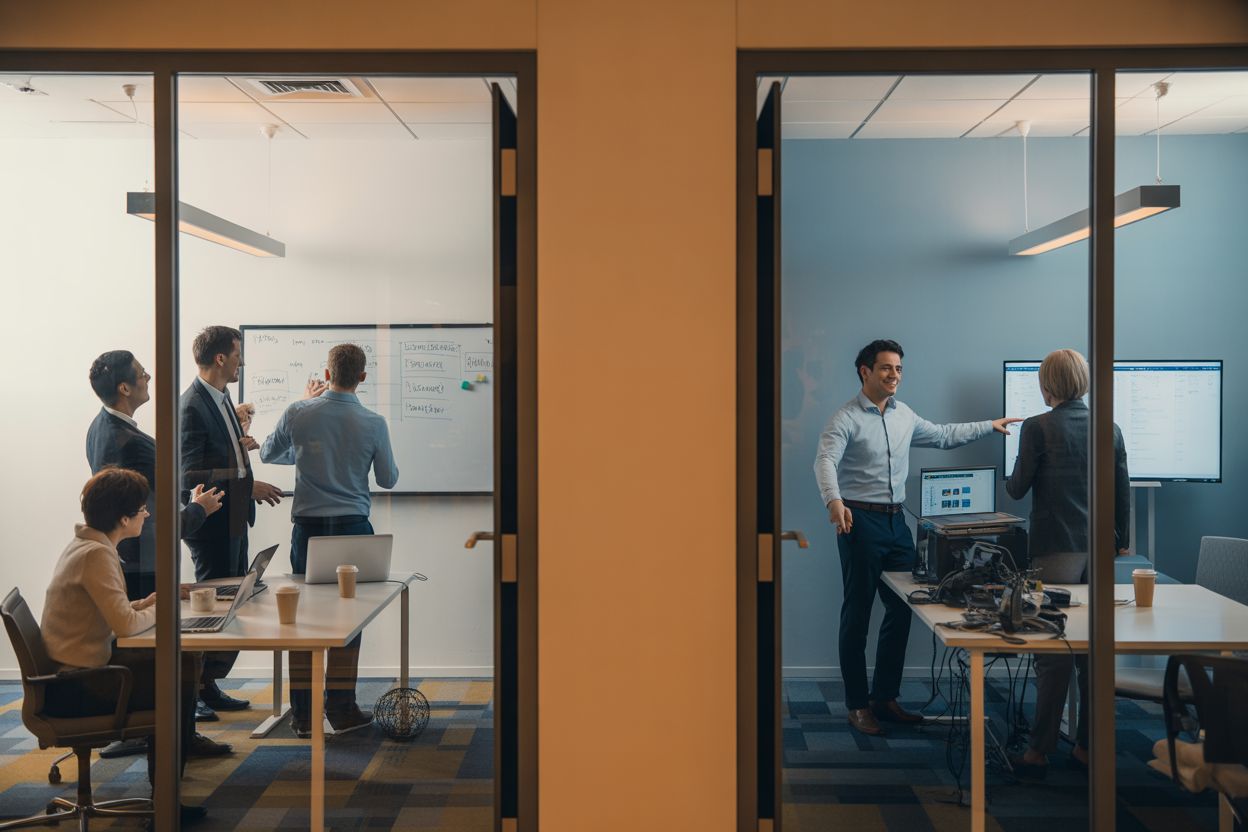 Diagramme simple montrant comment la rétrospective mène à des actions d'amélioration qui sont ensuite intégrées dans le Sprint Planning suivant.