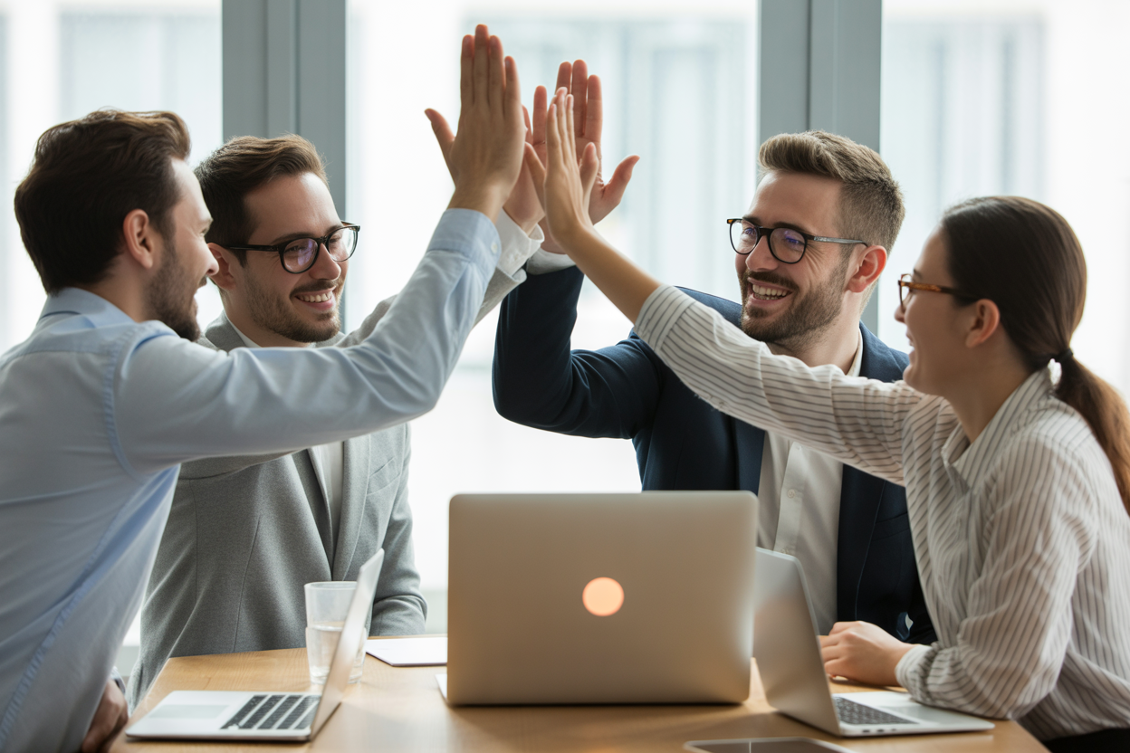 A circular diagram illustrating a growth loop for a SaaS product, showing the cycle: User signs up -> User has a good experience -> User invites a colleague -> New user signs up.