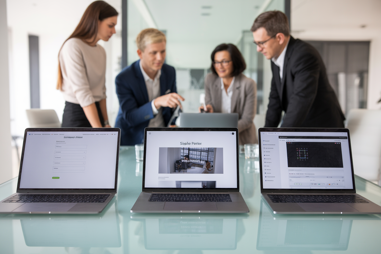 A simple 3-step flowchart showing how an AI website builder works: 1. Answer Questions, 2. AI Generates Site, 3. Customize and Launch.
