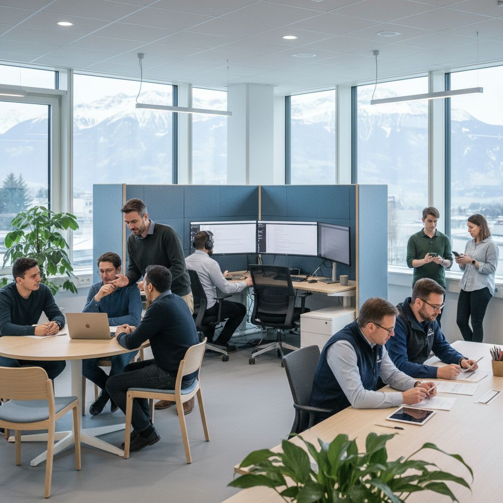 Diagramme de processus en 4 étapes pour sélectionner et intégrer un outil IA : 1. Définir l'objectif métier, 2. Choisir le bon partenaire, 3. Intégrer et tester, 4. Former les équipes.