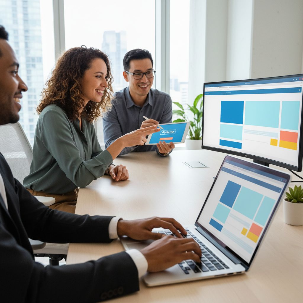 A simple 3-step diagram showing how an AI website builder works: 1. Answer Prompts, 2. AI Generates a Draft, 3. Customize and Publish.