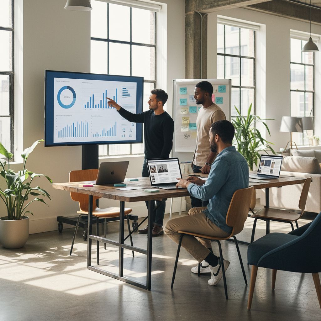 Schéma montrant une page pilier centrale sur la 'Stratégie de Content Marketing SaaS' avec des flèches pointant vers des articles de cluster comme 'SEO pour SaaS', 'Création de Personas', 'Mesure du ROI', etc.