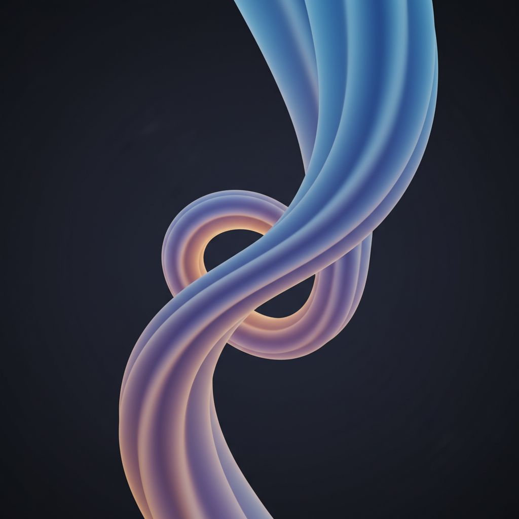 Une image abstraite et apaisante qui représente des flux d'énergie doux et colorés, pour une sensation d'harmonie et d'équilibre.