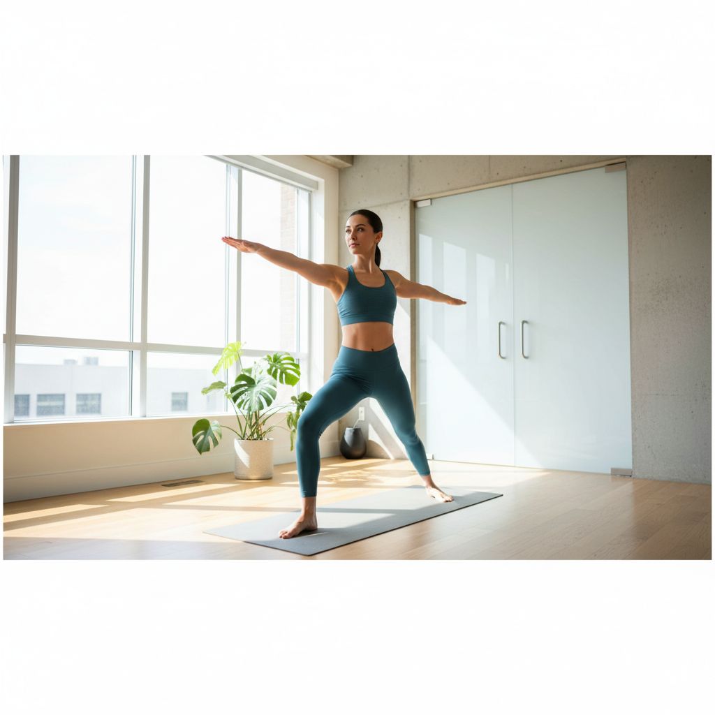 Photo d'une personne s'entraînant dans un bel espace privé et lumineux, pour montrer ce qu'est le coaching personnalisé.