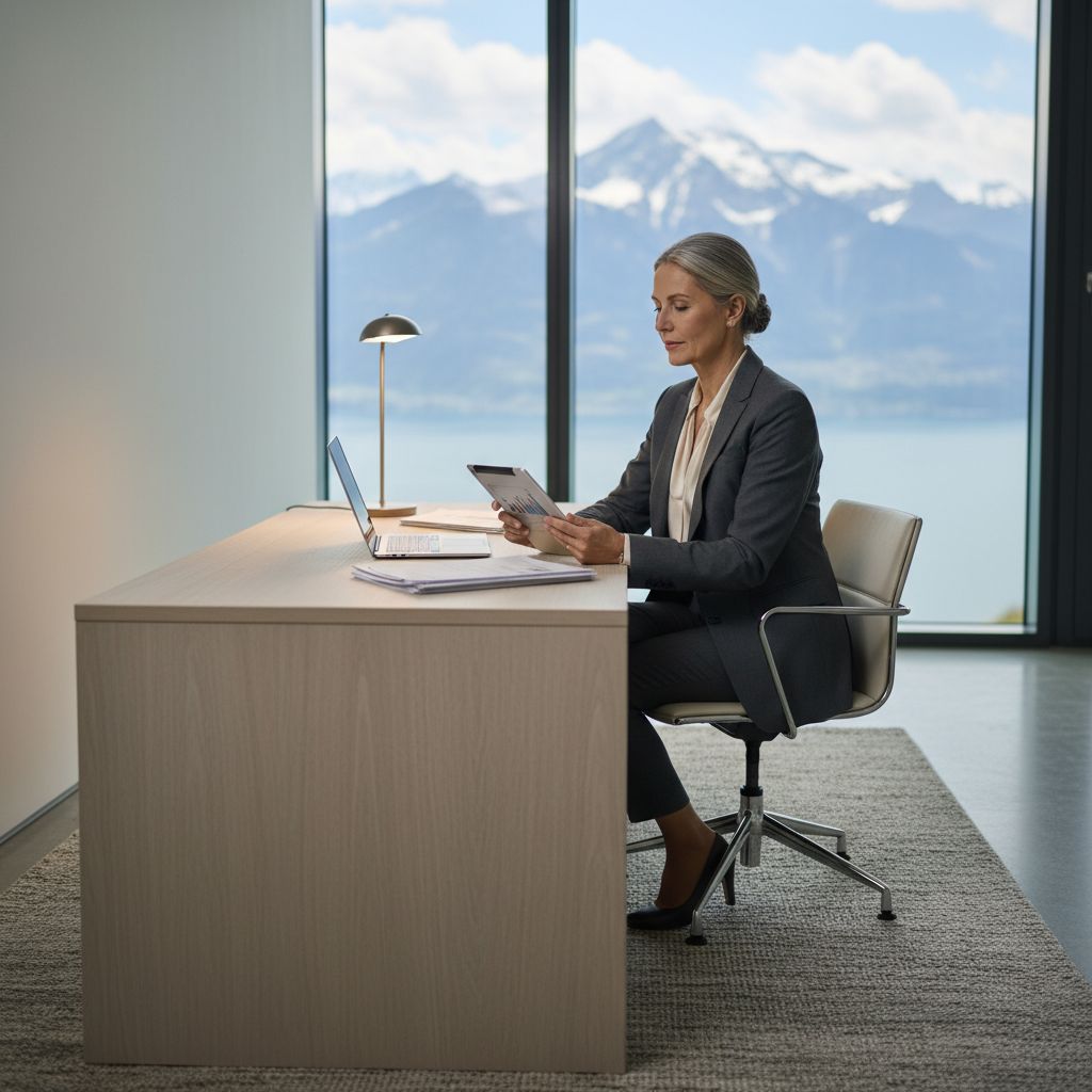 Imaginez : un chef d'entreprise suisse, tranquille dans son bureau, qui passe en revue ses finances sereinement. C'est exactement ça, la tranquillité d'esprit qu'apporte une bonne gestion fiduciaire.