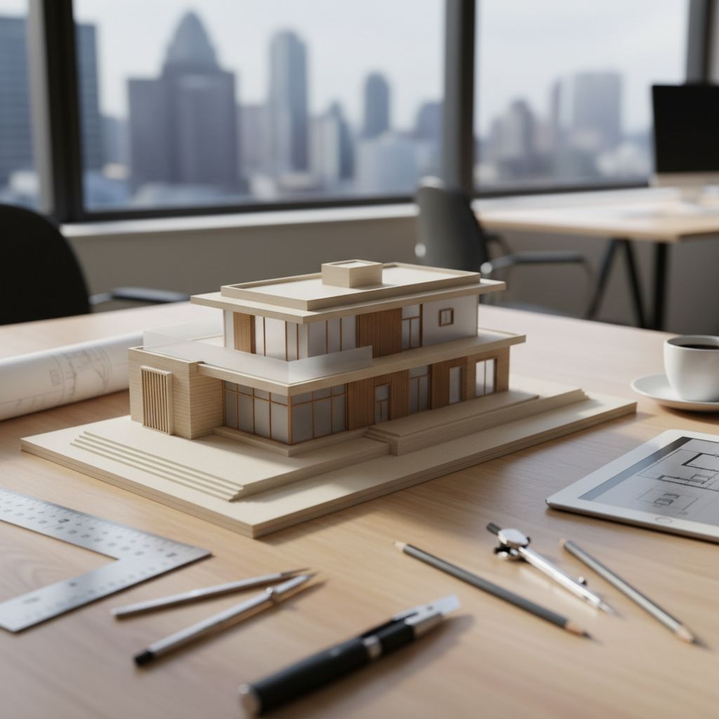 Une maquette architecturale détaillée d