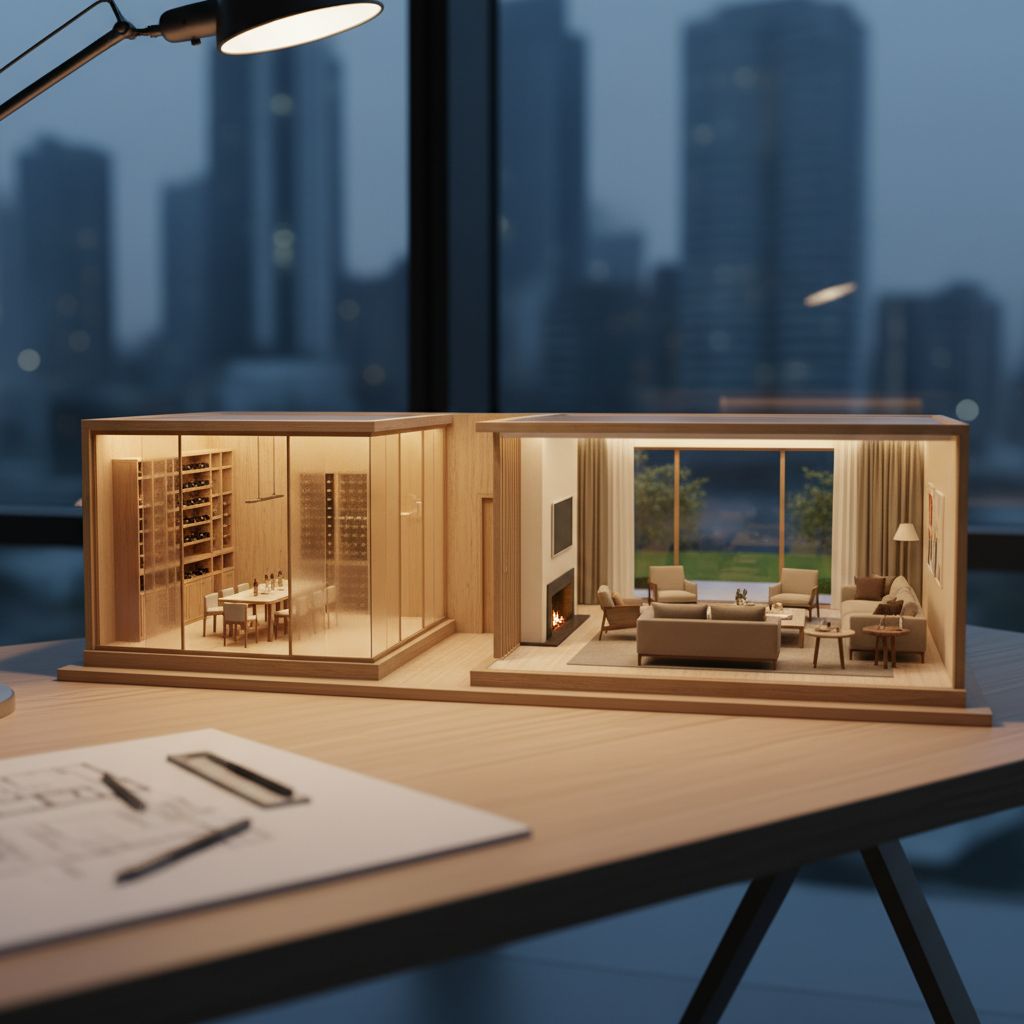 Une maquette architecturale finie de l