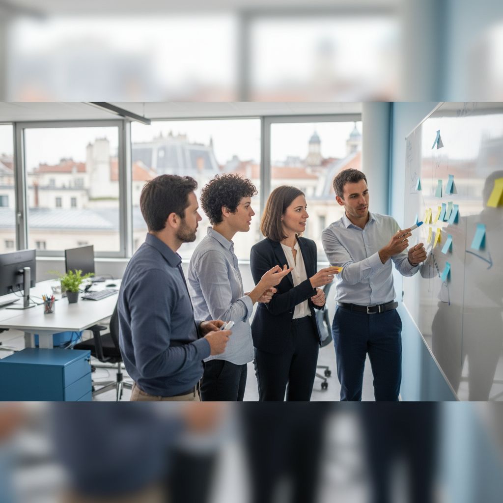 Une réunion de brainstorming créatif dans les bureaux d