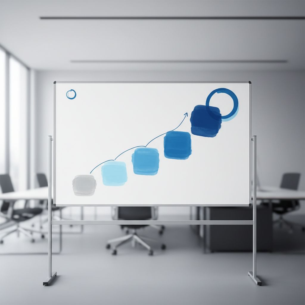 4 phases of SaaS growth visual roadmap chart from 0 to 1M ARR