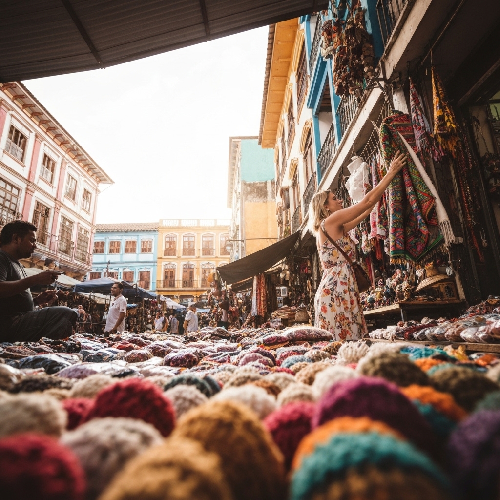 A DIY workshop in a retail store with people crafting and smiling, engaging atmosphere