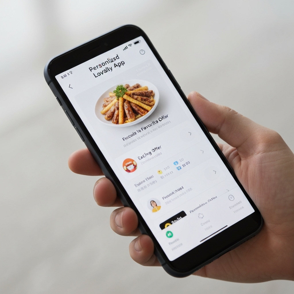 Smartphone displaying a personalized loyalty app notification