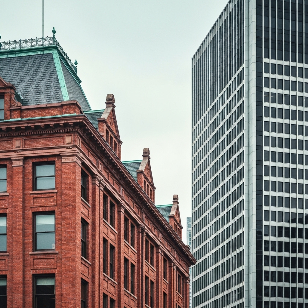 A conceptual image showing the difference between a simple website skeleton and a rich, complete online business presence.