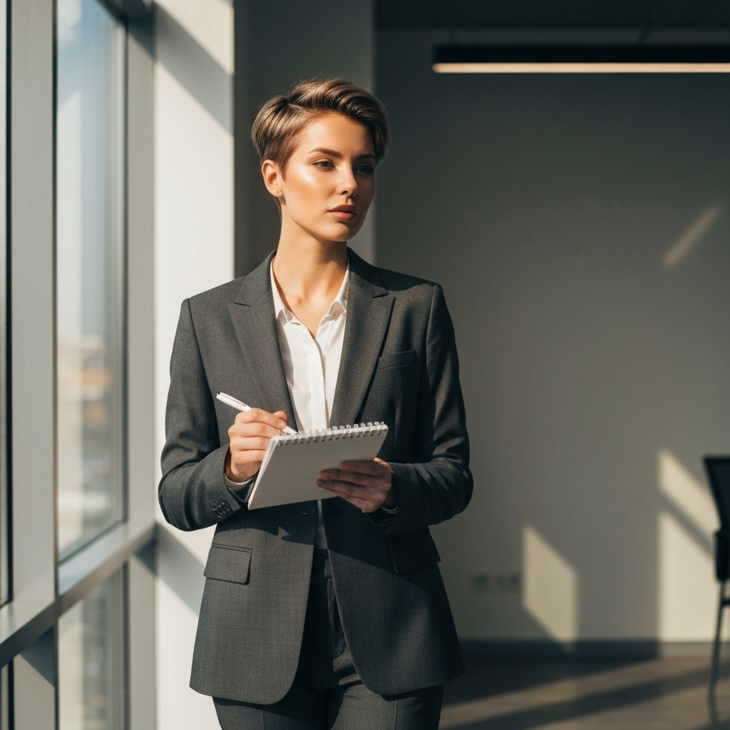 A professional painter carefully applying masking tape on a window frame before painting in a modern Swiss living room, natural light, high resolution