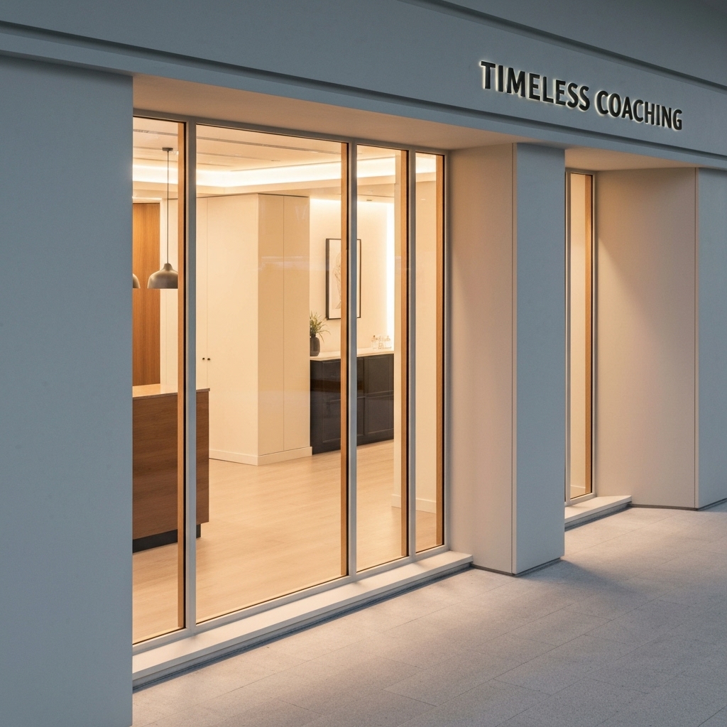 Timeless Coaching gym entrance or interior showing private exclusive space