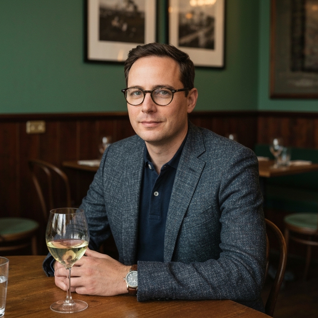 Julien Delhumeau performing a gentle osteopathic manipulation on a patient's neck in a calm, wood-toned therapy room at Maison Forêt