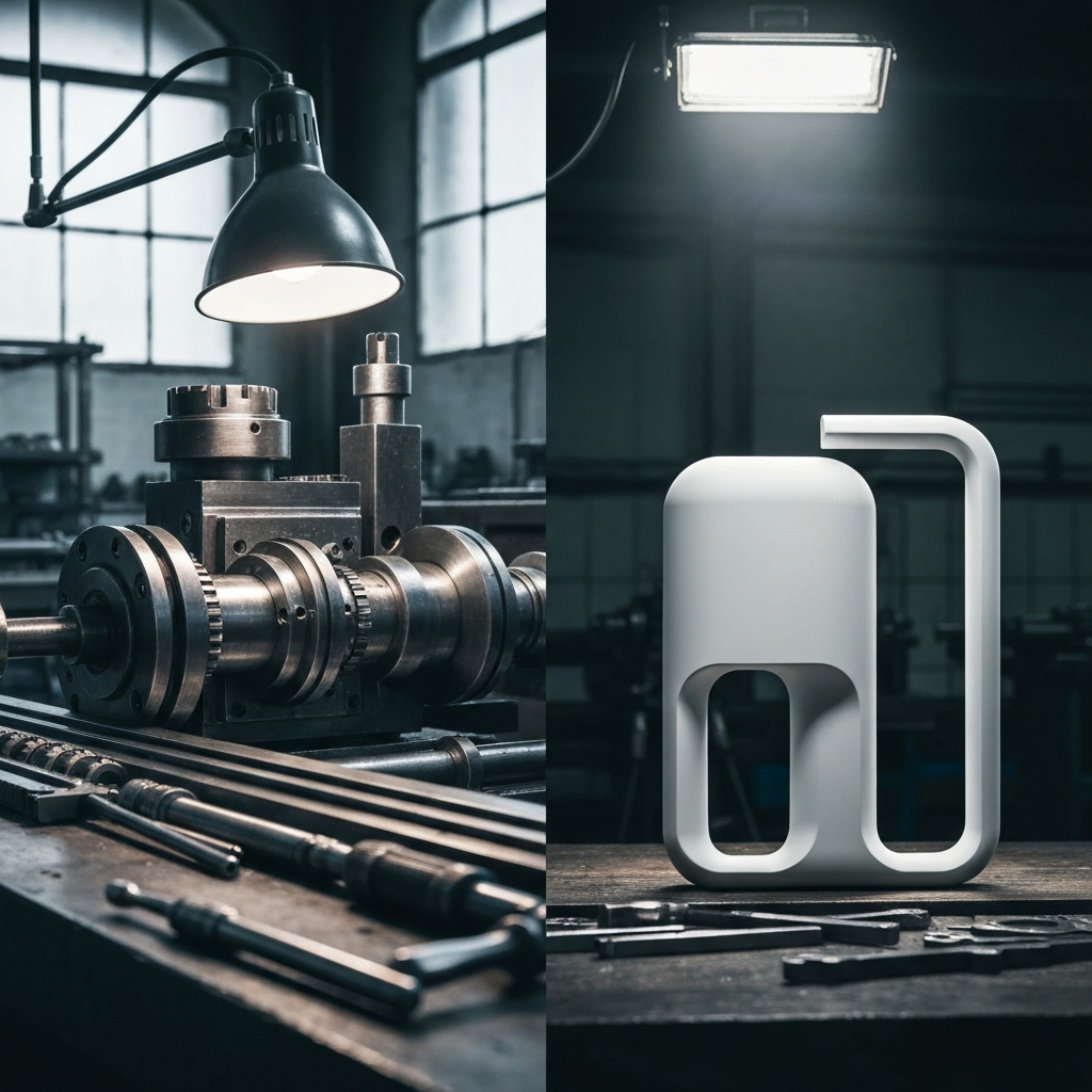 Imagine a split screen. On one side, you see a complex industrial dashboard—that's Shopify. On the other, a sleek mobile interface that feels natural to use with your thumb—that's Kleap.