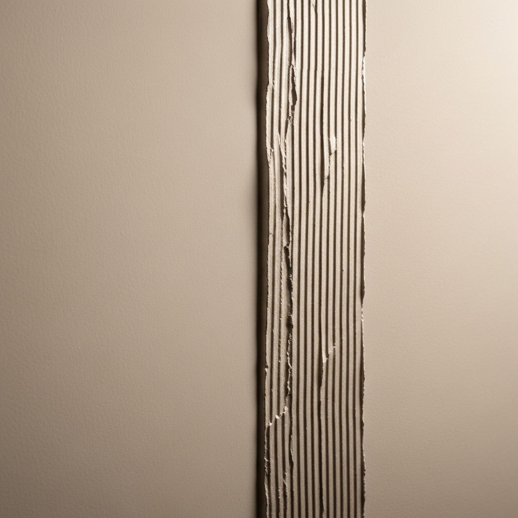 Close-up comparison of paint textures on a wall, labeling breathable vs non-breathable paints