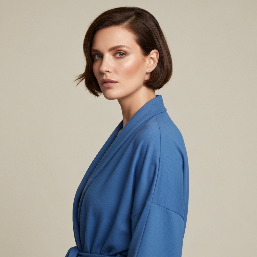 Portrait professionnel haut de gamme d'une femme entrepreneure en studio avec un éclairage dramatique et élégant, style magazine business