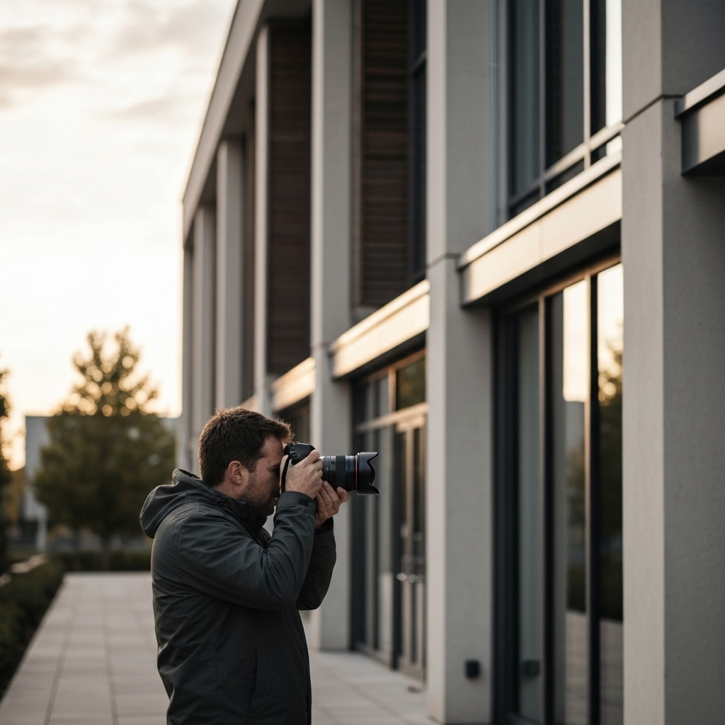 Comparison side by side of a smartphone photo low light versus a professional studio portrait lighting